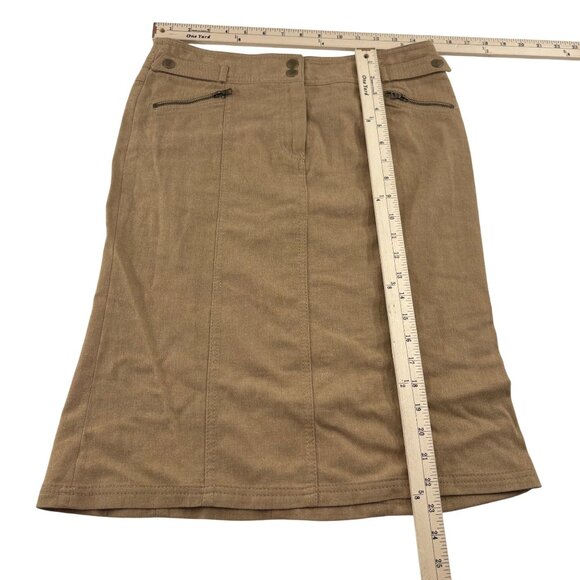 Express Women's Pencil Wool Blend Skirt Size 4 Khaki Beige - Picture 3 of 4